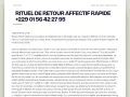 Retour affectif rapide +229 01 56 42 27 95